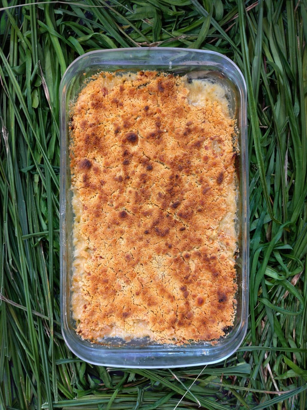 crumble de poireaux, farine de sarrasin, parmesan et chèvre
