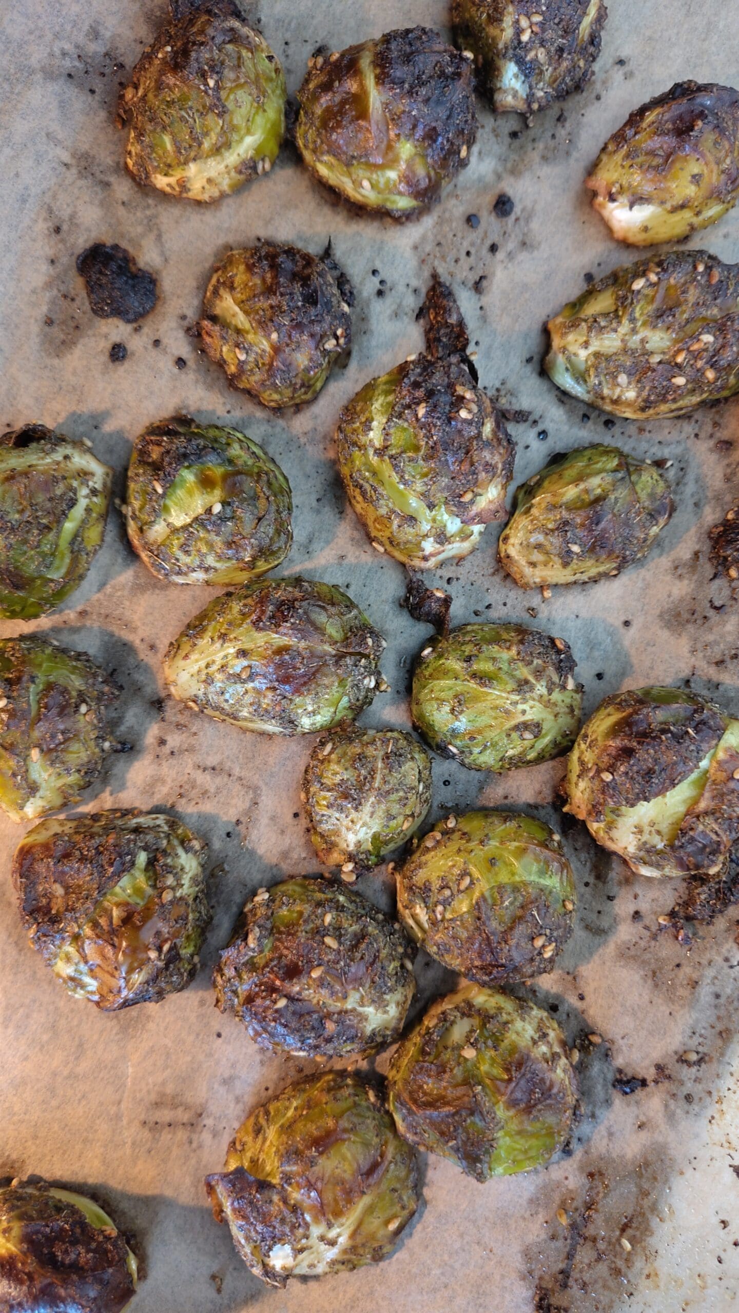 mes choux de Bruxelles sont bien rôtis avec une belle coloration